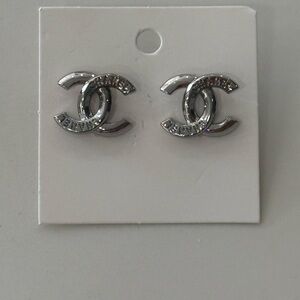 Fashion Jewelry Silver Interlocking Earrings